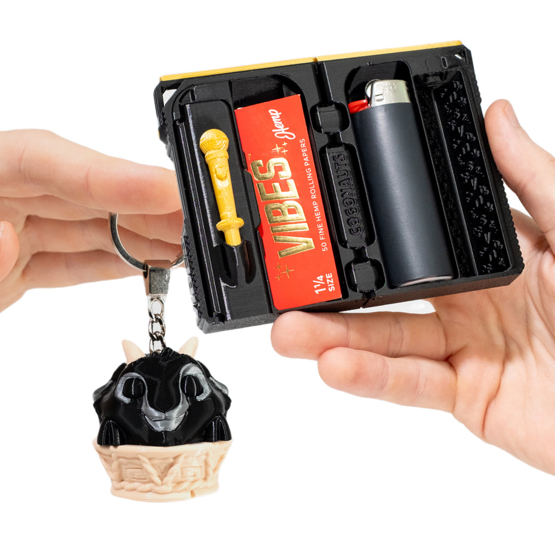 Vibes Keychain Grinder + Box Rolling kit